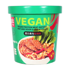 VEGAN protein meat instant and sour glass noodles