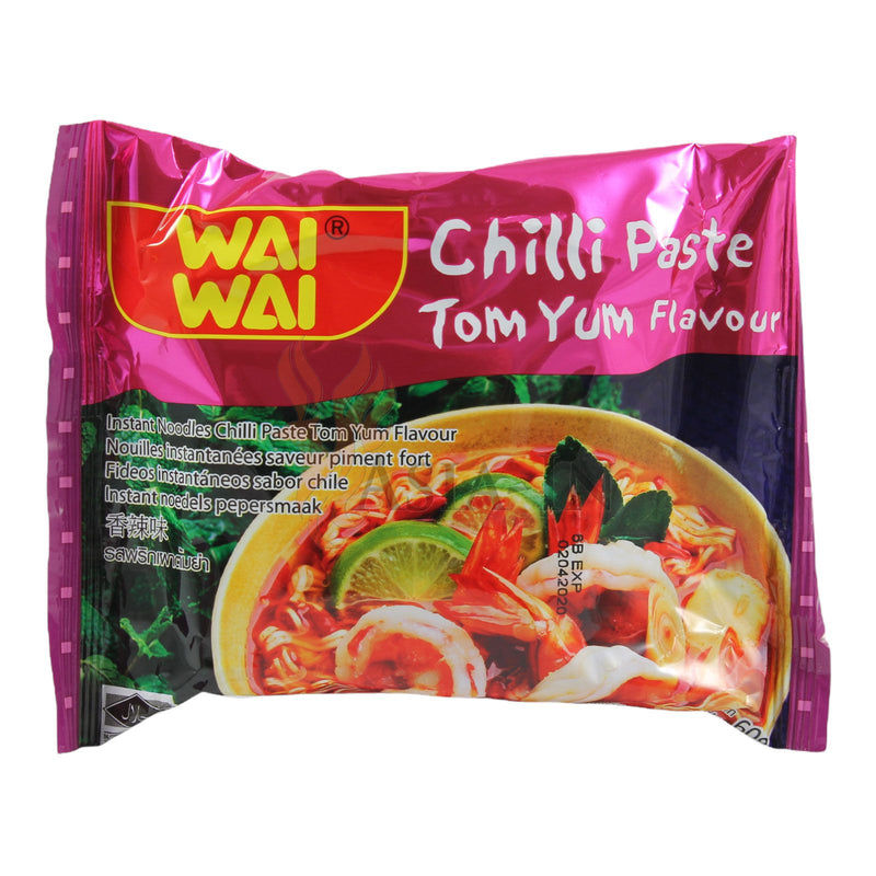 WAI WAI TOM YUM CHILIPASTE INSTANT NUDELN 60G