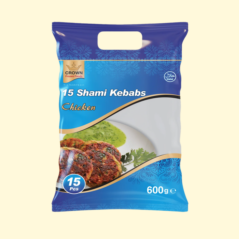 Crown Foods Chicken Shami Kebabs 15 Pcs 600g