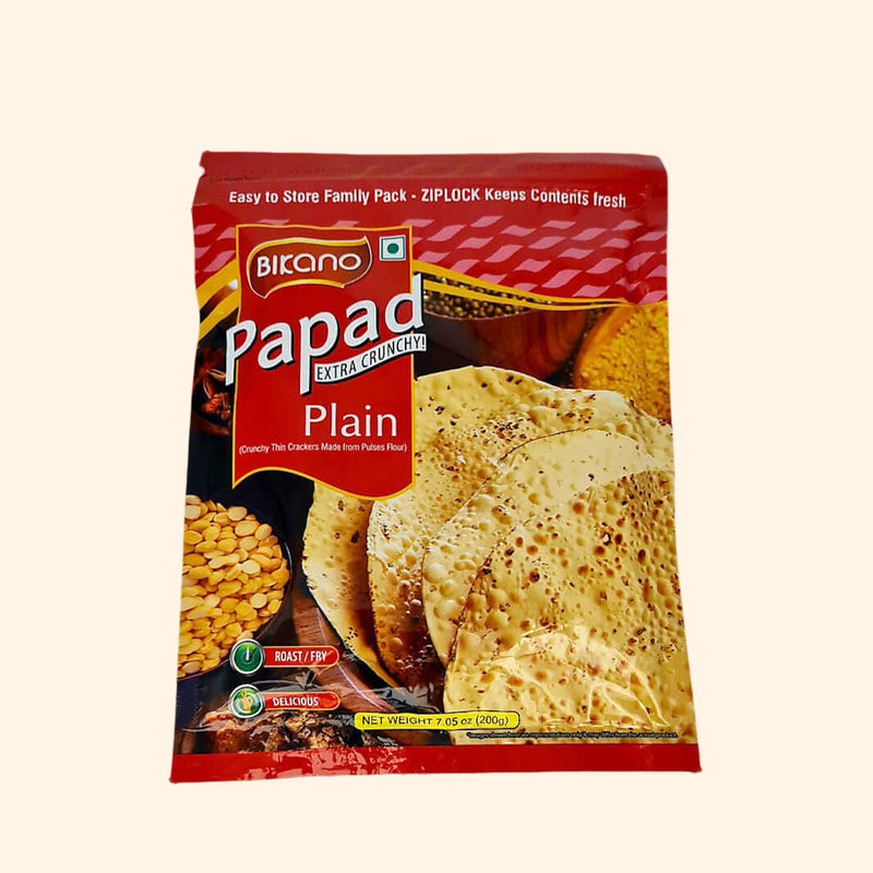 Bikano Papad Plain 200g