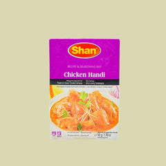 Feel the authentic flavor of Pakistan with Shan Chicken Handi 50g! This easy-to-use mix of spices and ingredients will instantly transform chicken into a delicious and flavorful dish. Produced in Pakistan by Shan Foods, it is perfect for both restaurant-style dishes or for home cooking. Its balanced and aromatic combination of spices will surely make your dishes stand out.