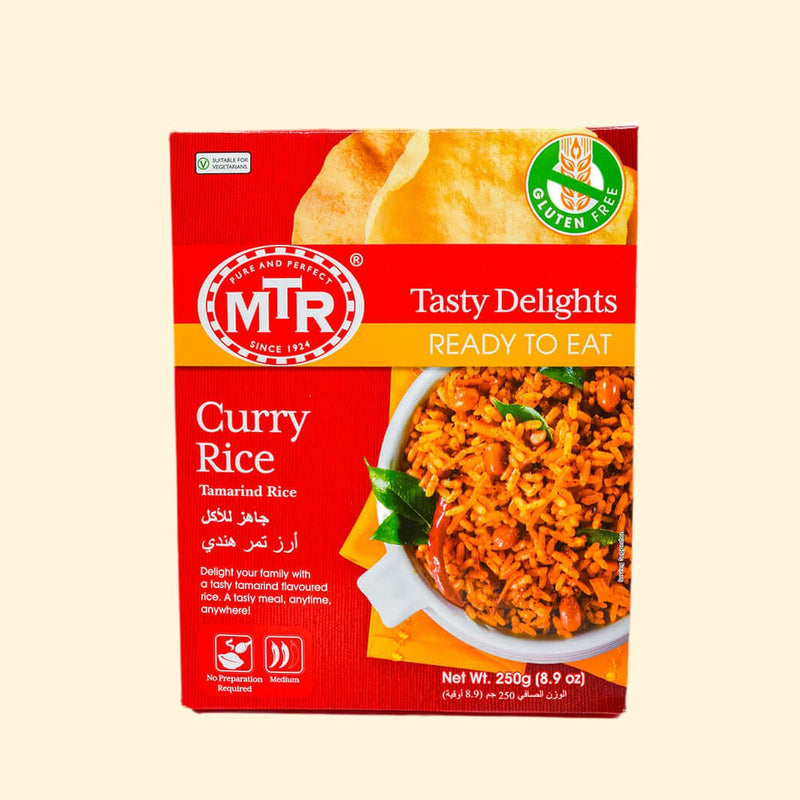 Try MTR Curry Rice 250g for a delicious, home-cooked meal in minutes. Made with a blend of spices, this traditional Indian-style dish is sure to be a hit at your dinner table. Ready to serve in just minutes, MTR Curry Rice is a convenient and tasty way to quickly prepare a meal at home.