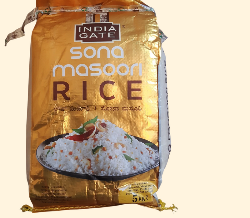 Make mealtime a breeze with this 5kg bag of India Gate Sona Masoori Rice! Perfect for a variety of dishes, this rice is your ticket to quick and delicious meals that will keep the whole fam bam lovin' every bite. Serve up some grub that'll make them say, "whoa, where did you get that rice?!"