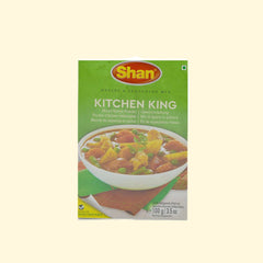 Shan Kitchen King 100g is a pre-mixed blend of flavorful spices that will add an authentic taste to any meal. This blend is perfect for those looking for an easy and convenient way to get the traditional flavors of India in their kitchen. The combination of coriander, cumin, cloves, black pepper, ginger, and nutmeg gives you the perfect balance of flavor and aroma. Try Shan Kitchen King 100g today – the perfect way to bring authentic Indian cuisine to your kitchen.