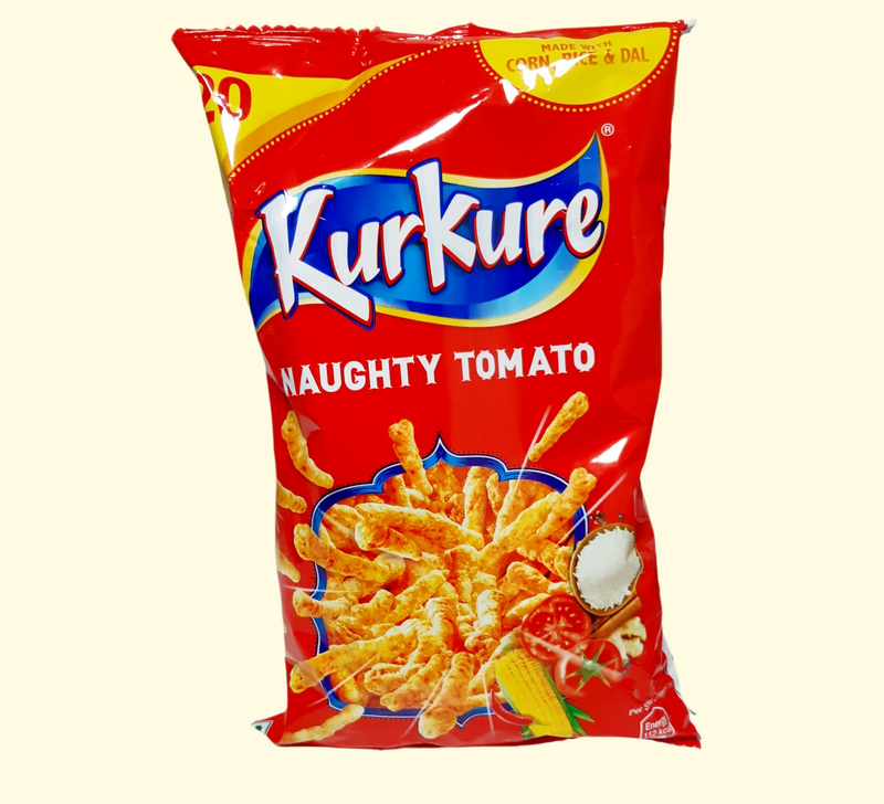 Snack on the naughtiest namkeen in town - Kurkure Naughty Tomato! This spicy and tangy delight is sure to set your taste buds ablaze! Enjoy the tasty mix of crunch and zing that will leave you wanting more! Bring the heat with Kurkure!