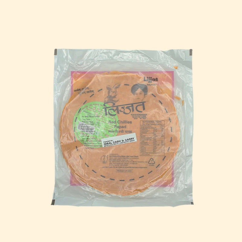 Lijjat Red Chillies Papad 200g