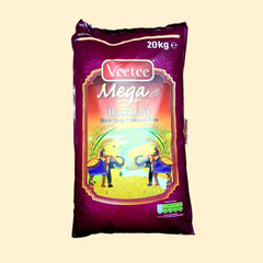 Veetee Mega Basmati Rice (Extra Long) is a great choice for any kitchen. Its extra-long grains provide a unique texture that delivers a flavorful and rich-tasting experience with each bite. The 20kg bag ensures you always have enough on hand for large, festive meals.