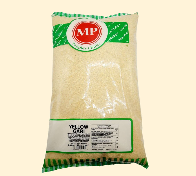 Brighten up your pantry with our deliciously flavorful MP Yellow Gari – 4kg! It's perfect for creating all your favorite dishes and adding some extra zing to your meals. Not only does it have a tantalizing taste, but it's also easy to prepare for a convenience you can't beat! Get ready to wow your family and friends. (Prepare for rave reviews!)