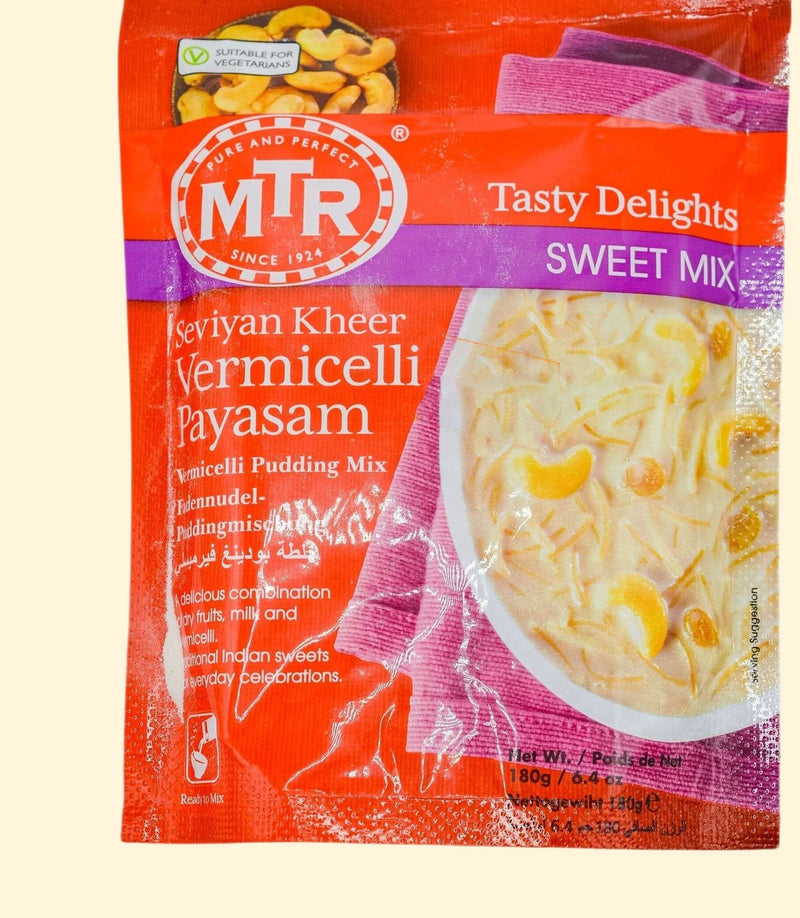 MTR Vermicelli Pudding Mix is the ultimate way to enjoy a sweet and savory treat. Its special blend of various ingredients is designed to bring out a unique flavor and texture. This mix contains rice flour, gud, and natural sweeteners for a delicious and nutritious dessert. Try it today and indulge in a delightful treat.