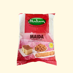  Madam Maida Refined Wheat Flour is here to make your baking life much easier! With 1Kg to keep you supplied, you'll be able to whip up your favorite recipes with no fuss. This flour is the perfect baking buddy - just add a little elbow grease and you'll be golden! (Or floury, in this case!)