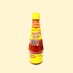 Taste the fiery kick that will have your tastebuds dancing with Maggi Masala Chilli Sauce! This 400g jar of explosive flavor is the perfect way to liven up any dish - whether you need a zingy addition, or a full-on flame-grill experience, Maggi Masala has you covered! Yee-haw!