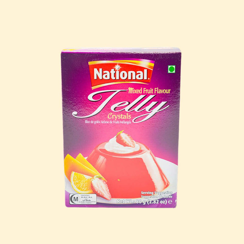 National Mixed Fruit Flavour Jelly Crystals 80g