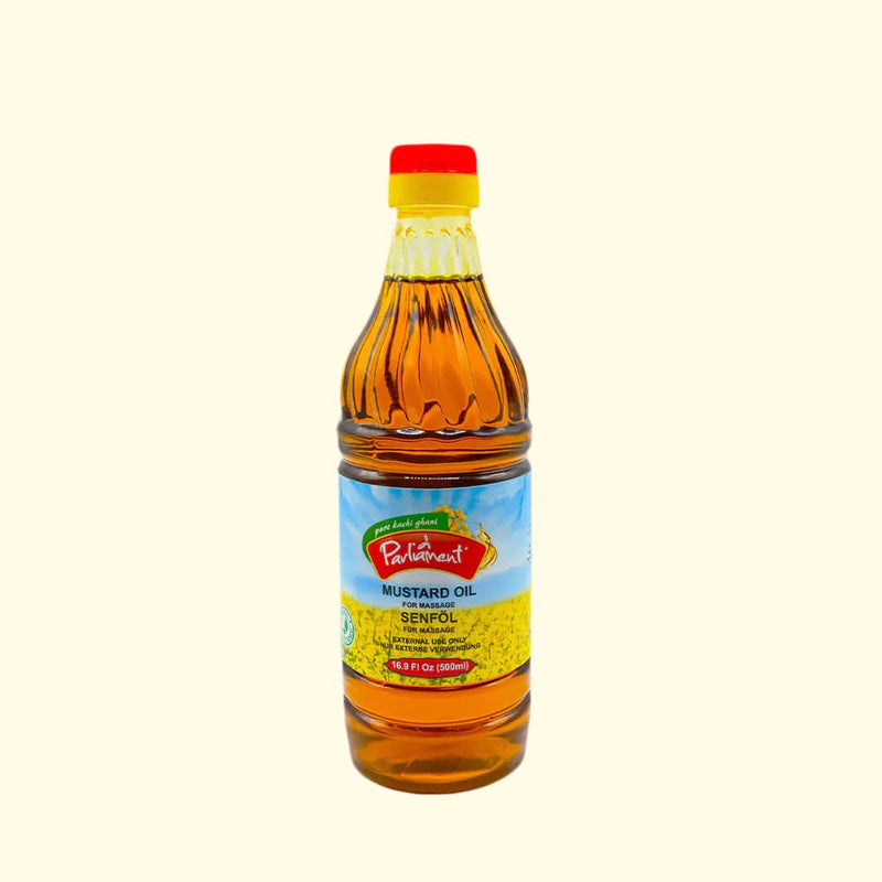  Parliament Mustard Oil is the ideal choice for all your culinary needs. The 500ml bottle contains 100% pure, cold-pressed mustard oil, which is filled with essential nutrients and antioxidants. Its distinctive flavor makes it perfect for any type of dish, from savory curries to spicy condiments. Try it today and take your cooking to the next level.