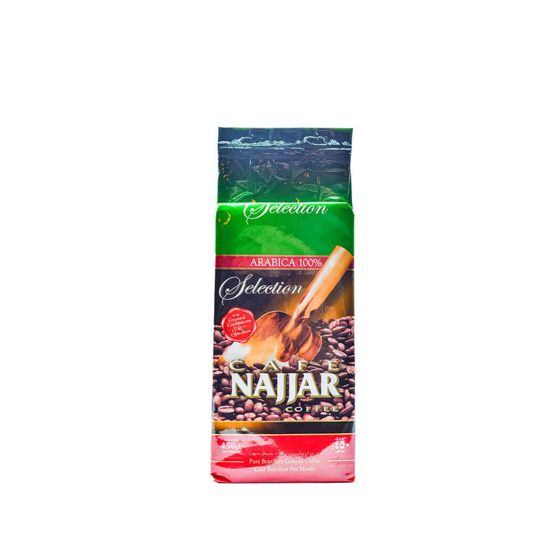 Selection Najjar Coffee is the perfect balance between smooth and bold. This carefully-selected and roasted Arabica coffee blend is packed in a 200g bag for maximum freshness. Enjoy the aromatic flavor and deep intensity of Selection Najjar Coffee.