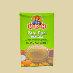 MDH Pani Puri Masala 100g is the perfect spice blend for achieving the classic taste of Pani Puri. This spice blend features a delicious combination of selected spices such as cumin, black pepper, and coriander. Enjoy making your own Pani Puri with the help of this authentic masala.