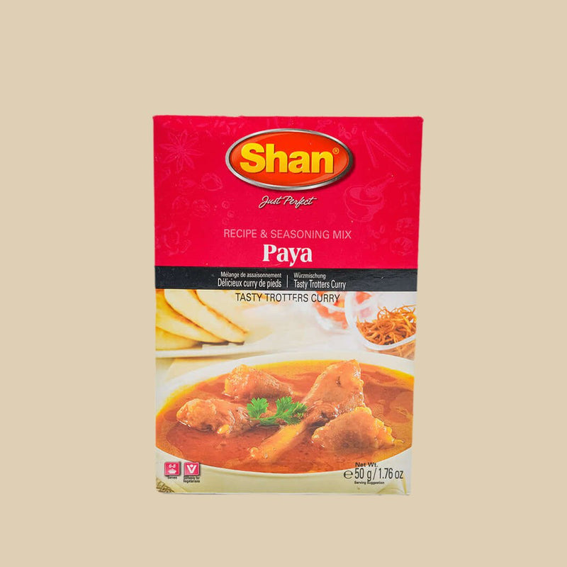 Shan Paya Masala is an expertly blended combination of spices that bring a unique flavor to any curry. This 50g pack is perfect for adding a rich, nourishing taste to your dishes. Add the authentic flavor of South Asian cooking with Shan Paya Masala