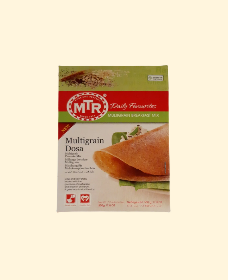 Unleash your inner adventurer with MTR Multigrain Dosa! Packed with a delicious blend of grains and pulses, this 500g pack is perfect for an outdoor dinner. Add some spice to your plate and challenge yourself to explore the unique flavors of this dish!