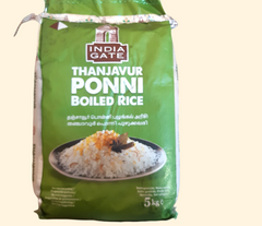 Experience the delicious flavor of India Gate Ponni Boiled Rice, perfectly balanced for any occasion! Its 5Kg bag ensures you get plenty of servings ready to enjoy - from the first grain to the last! This long-grain rice is perfect for any dish, from curries to salads and more! So, satisfy the rice cravings, get your 'gate' pass and get ready to 'ponni' your taste buds!