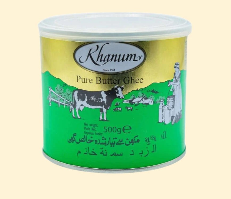 Khanum Pure Butter Ghee is the creamiest way to take your cooking to the next level! This rich, buttery goodness is made from only the finest ingredients to give your meals an unmistakable flavor and aroma. Hope you're hungry, 'cuz you're about to get Khanumed!