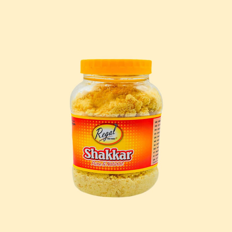 Start your day with Regal Shakkar 245g - the perfect energizing snack. This premium blend of wheat flour, sugar and edible vegetable oil is sure to satisfy your sweet tooth while providing you with essential energy to fuel your body. Enjoy the delicious taste of Regal Shakkar 245g - perfect for a quick breakfast or a healthy snack!