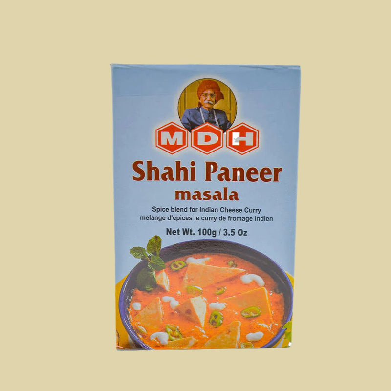 Experience the unique flavor of MDH Shahi Paneer Masala. This classic Indian spice mix is made with carefully selected high-quality ingredients, including cardamom, ginger, and chili peppers. Enjoy its fragrant aroma and intense flavor, perfect for creating delicious and authentic Shahi Paneer dishes.