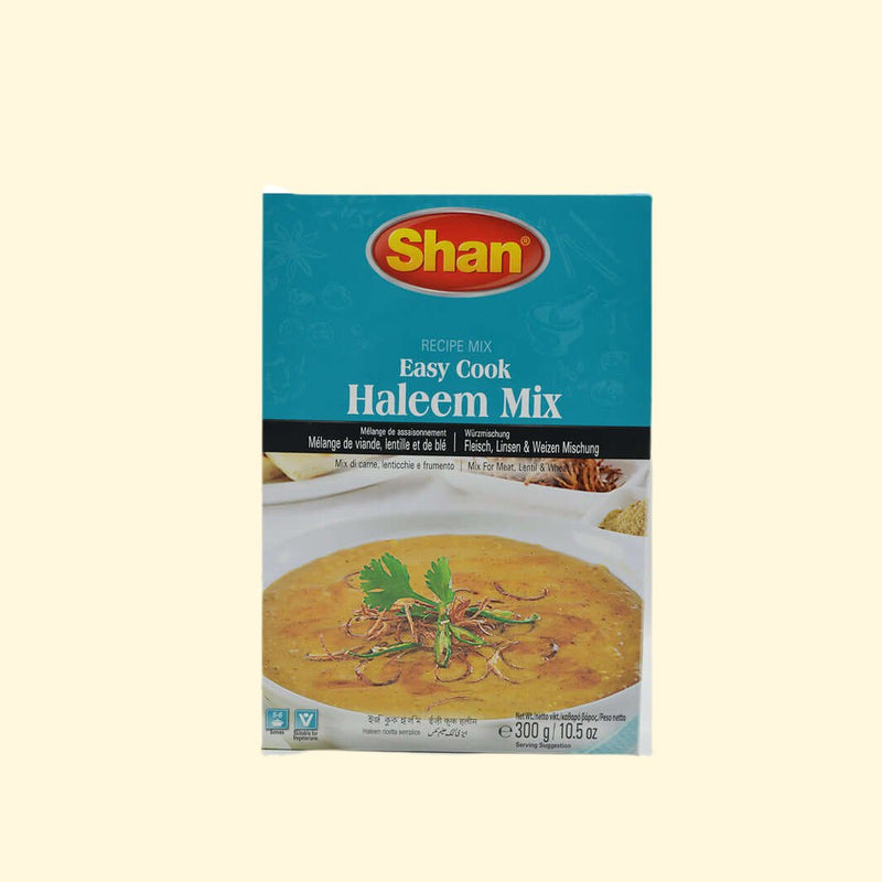 The Shan Haleem Mix (Easy Cook) 300g is an easy-to-prepare mix for an authentic Pakistani dish. It contains a carefully selected blend of herbs and spices to ensure a delicious and flavorful meal in just 40 minutes. Create a delicious Haleem that will satisfy the whole family!