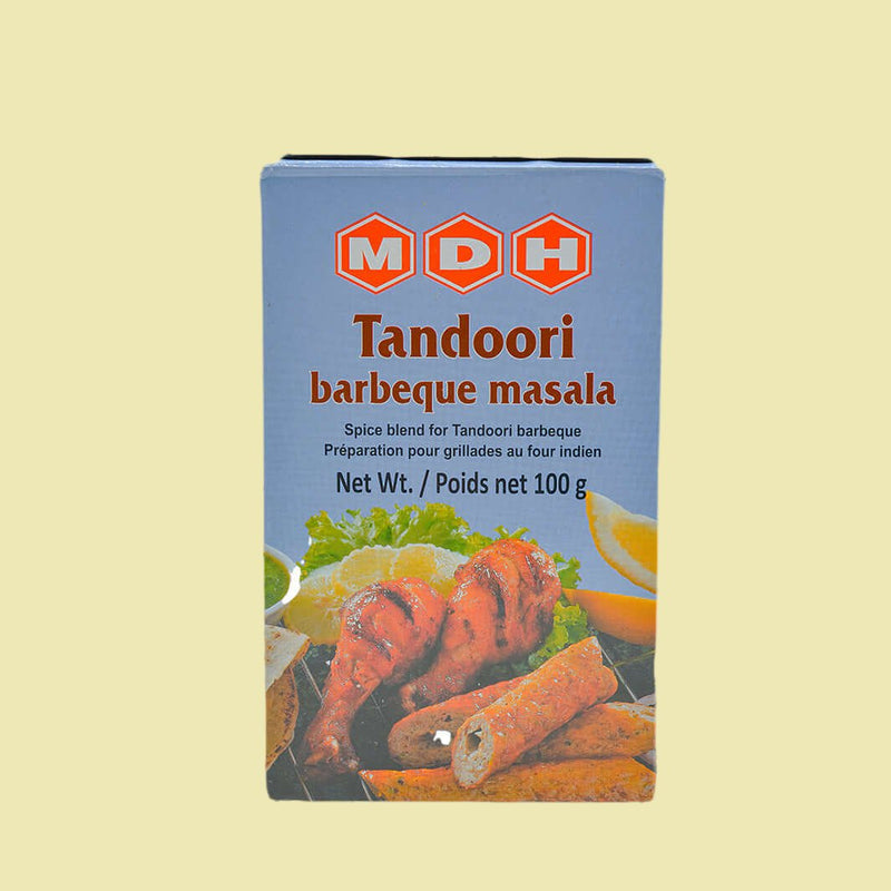  MDH Tandoori Barbeque Masala is an essential spice blend for any BBQ enthusiast. This all-natural 100g package is the perfect combination of spices that will bring depth and flavor to any meal. With a perfect blend of coriander, black pepper, and other spices, your grilled foods will impress with a delicious authentic flavor.