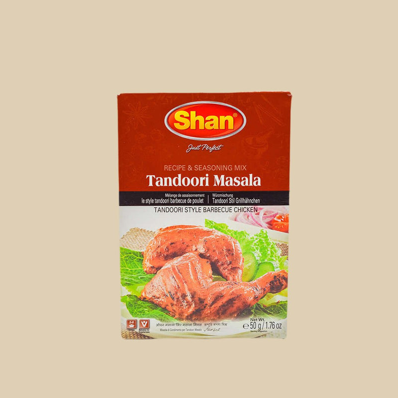 Shan Tandoori Masala 50g is a perfect choice for fans of Indian cuisine. This convenient, pre-made spice mix is made with the highest quality ingredients for an authentic and intense flavour. Create restaurant-style tandoori dishes with ease in your own kitchen.