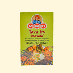 MDH Tava Fry Masala is an economical and convenient way to spice up your cooking. The 100g pack is ideal to add zing to your recipes like stir fry and grilled dishes. This spice blend combines the zesty flavors of ginger, garlic, cloves, cinnamon, cardamom, and more to bring out the best of your meals. Enjoy a balanced taste of texture, flavor, and aroma.