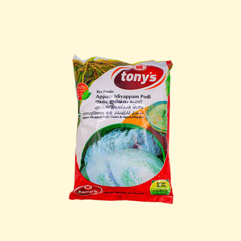 Introducing Tony's Appam Idiyappam Podi - the perfect way to make delicious, fluffy appams and idiyappams! Just sprinkle our podi on a hot griddle and get ready for some delicious breakfast fun - it's that easy! A 1kg bag of Tony's Appam Idiyappam podi will have you pancakes poppin' and mouths droppin' in no time!