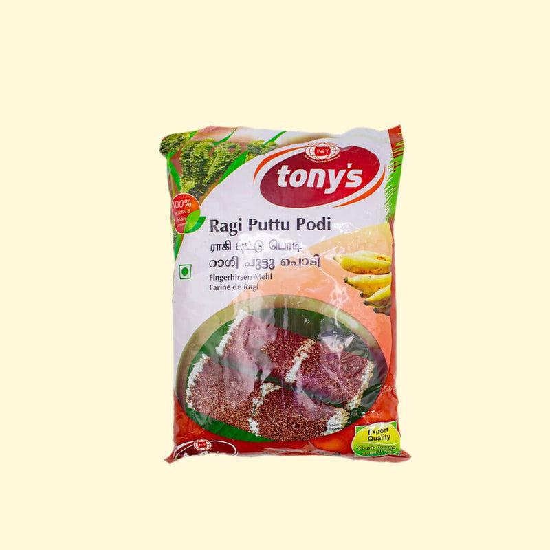 Bring flavor and nutrition to your meals with Tony's Ragi Puttu Podi! This delicious powder is made from the traditional Indian grain, Ragi – perfect for making flavorful, nutrient-rich puttu. Unlock your kitchen's health food potential with Tony's Ragi Puttu Podi!