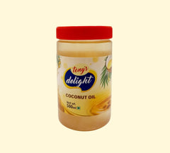 Treat yourself to Tony's Delight! This 500g jar of pure coconut oil will make a delightfully delicious addition to any meal! Use it for baking, roasting, or whatever your heart (and stomach!) desires. Whipped up with a spoonful of joy and a dash of scrumptiousness, Tony's Delight is sure to satisfy your cravings!