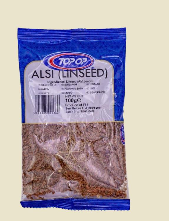 Top Op Alsi Linseed takes your cooking up a notch! These tiny seeds are powerhouses of nutrition and flavor, adding a nutty punch to curries, chutneys, and salads. Get it, get healthy, get creative!100g of alsi-zing flavor!!