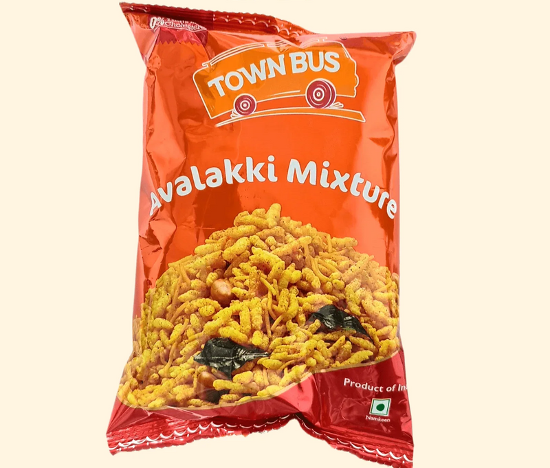 Town Bus Avalakki Mixture 150g is a savoury, crunchy snack made from puffed rice and peanuts. It has a crunchy texture and a spicy flavor that will tantalize your taste buds. Rich in protein and fiber, it is an ideal snack to curb your hunger cravings. Enjoy guilt-free snacking with Town Bus Avalakki Mixture!