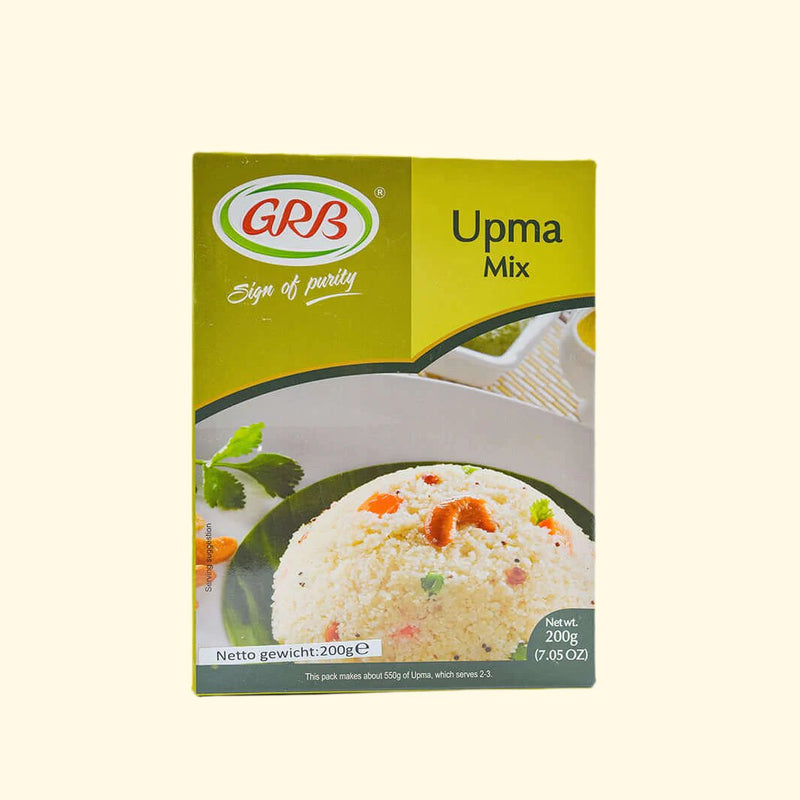 Start your morning with a delicious bowl of GRB Upma Mix! This delectable 200g packet of mix is a great way to add a burst of flavor and spice to your breakfasts. Just add hot water to its unique spices and semolina mixture and you'll be ready to savor a delicious bowl of upma in no time!