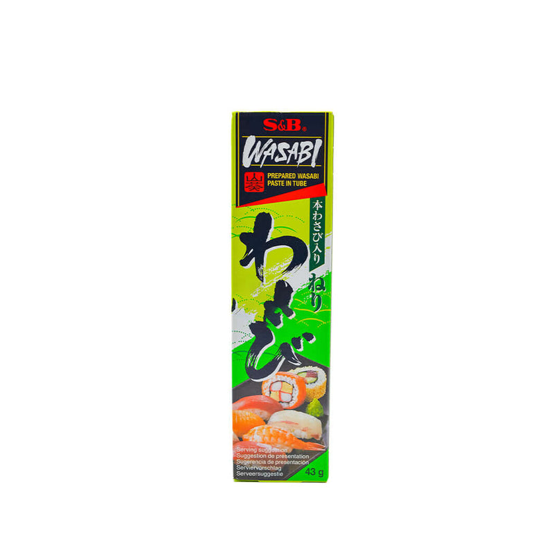 S&B Wasabi Paste in Tube 43g offers the bold, intense flavor and aroma of Japanese wasabi in a convenient tube. This traditional condiment is made with real wasabi and a combination of spices. Its mild heat makes it a great addition to sushi or any savory dish.