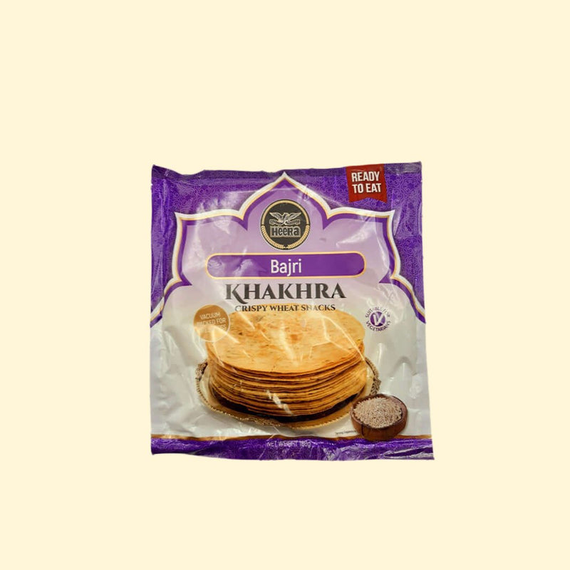 Heera Bajri Khakhra Crispy Wheat Snacks 180g