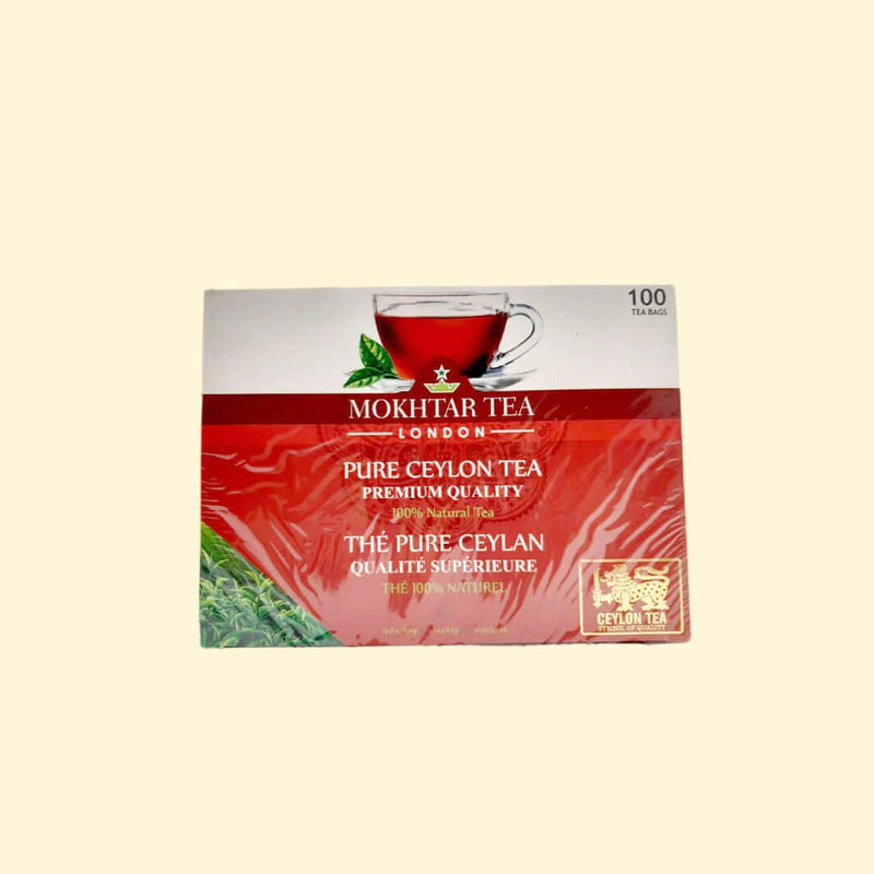 Mokhtar Tea Pure Ceylon Tea 100 Tea Bags - 200g