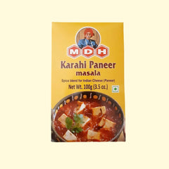 MDH Karahi Paneer Masala is an authentic blend of spices crafted to enhance the flavor of traditional Indian dishes. This 100g pack provides the perfect combination of freshly ground and blended spices that are sure to transform your Karahi Paneer into a delicious, flavorful meal.